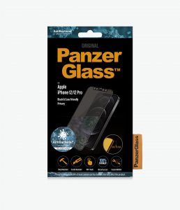 PanzerGlass Apple For iPhone 12/12 Pro Glass Black Case Friendly Privacy glass