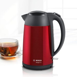Bosch Kettle DesignLine TWK3P424 Electric 2400 W 1.7 L Stainless steel 360° rotational base Red