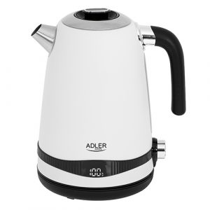 Adler Kettle AD 1295w Electric 2200 W 1.7 L Stainless steel 360° rotational base White