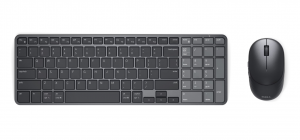 Dell Pro 7 Rechargeable Compact Keyboard and Mouse - KM746 Keyboard and Mouse Set Wireless Bluetooth US International Graphite