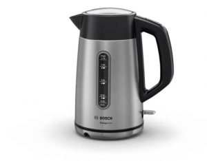 Bosch Kettle DesignLine TWK4P440 Electric 2400 W 1.7 L Stainless steel 360° rotational base Black/Stainless Steel