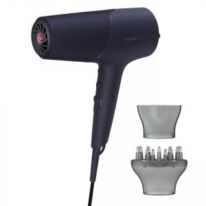Philips Hair Dryer BHD510/00 2300 W Number of temperature settings 3 Ionic function Diffuser nozzle Blue/Metal