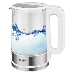 Mesko Kettle MS 1301w Electric 1850 W 1.7 L Glass 360° rotational base White