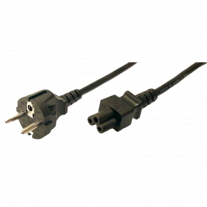 Logilink Black CEE7/7 Schuko C5 coupler