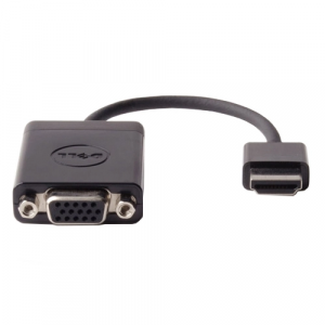 Dell Adapter HDMI to VGA 470-ABZX Black HDMI - Male HD-15 (VGA) - Female