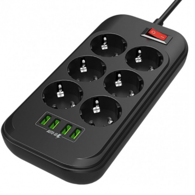 ColorWay 10 A Power Socket CW-CHE64B 17 W