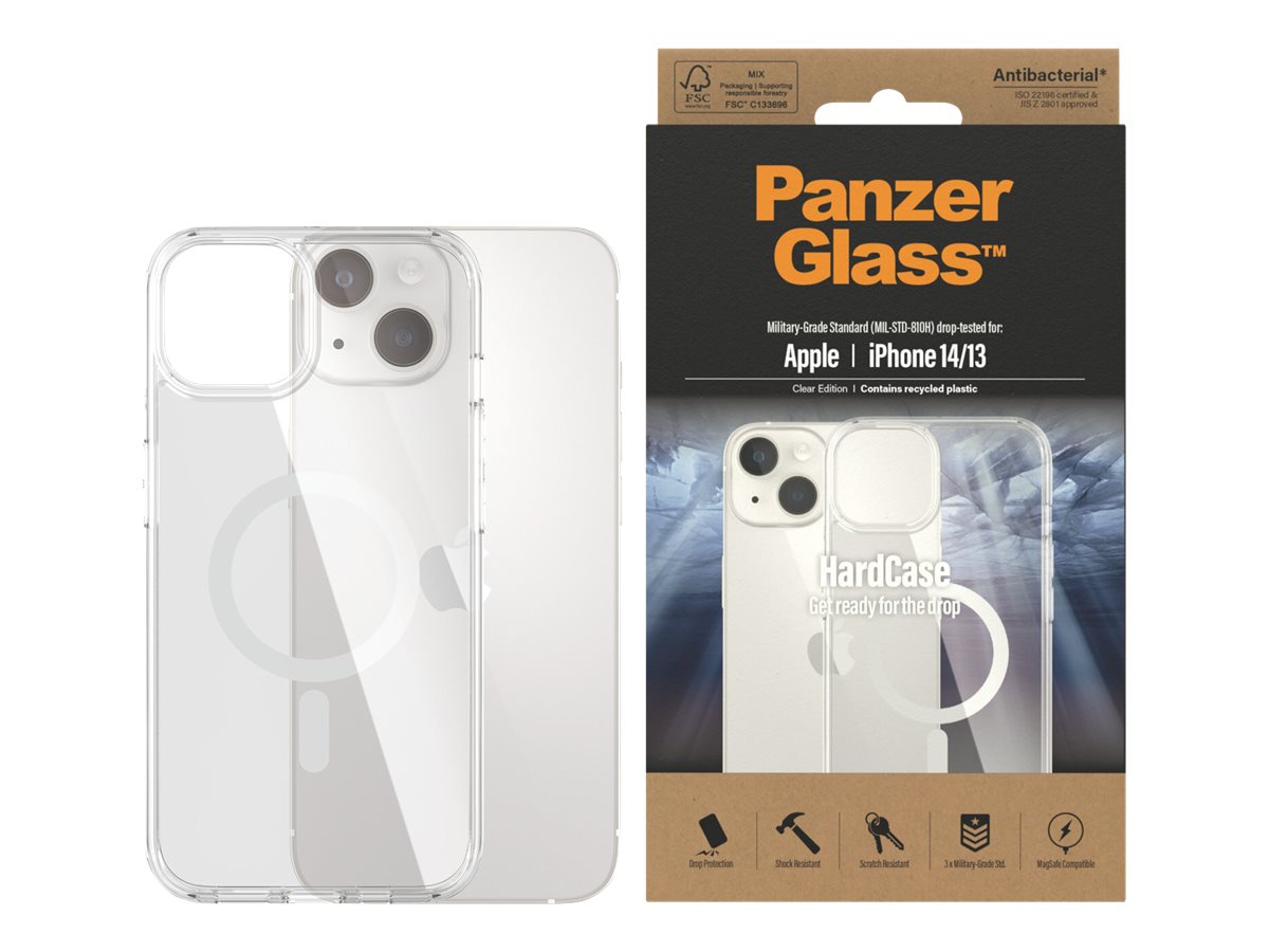 PanzerGlass HardCase MagSafe Compatible Back protection Apple iPhone 14/13 100% Recycled Polyurethane (TPU) Clear MagSafe compatible; Military Grade Standard; 100% recycled frame material - Image 4