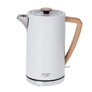 Adler Kettle AD 1347w Electric 2200 W 1.5 L Stainless steel 360° rotational base White