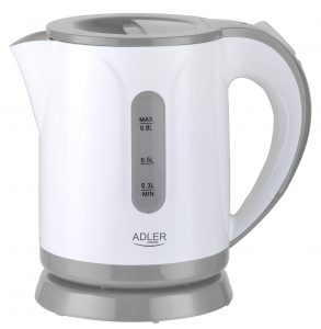 Adler Kettle AD 1371g Electric 850 W 0.8 L Stainless steel/Polypropylene 360° rotational base White/Grey