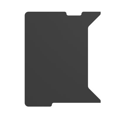 Genesis Holm Modular Side Desk Top Left 60cm NDS-2282 Anthracite Black