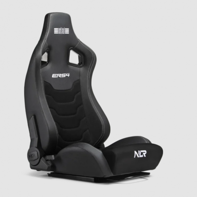 Next Level Racing ERS4 Elite PU Leather & Suede Edition Reclining Seat PU Leather and Suede Black
