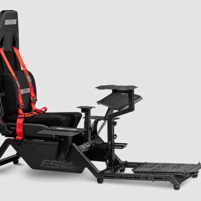 Next Level Racing Flight Simulator Cockpit Black and Red