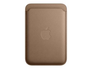 Apple iPhone FineWoven Wallet with MagSafe Wallet case iPhone 15 Pro, iPhone 15 Pro Max, iPhone 15, iPhone 15 Plus, iPhone 14 Pro, iPhone 14 Pro Max, iPhone 14, iPhone 14 Plus, iPhone 13 Pro, iPhone 13 Pro Max, iPhone 13 mini, iPhone 13, iPhone 12 Pro, iPhone 12 Pro Max, iPhone 12 mini, iPhone 12 Durable Microtwill Taupe The wallet features strong built-in magnets that allow it to effortlessly snap into place on the back of your iPhone.