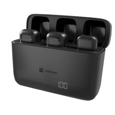 Natec Hopper Lavier Mobile Microphone USB-C, 2 pcs Black Noise reduction