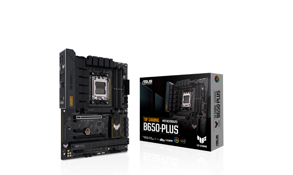 Asus TUF Gaming B650-Plus - motherboard - ATX Processor family AMD B650 Processor socket 1 x Socket AM5 4 DIMM slots - DDR5, non-ECC, ECC, on-die ECC, unbuffered Memory slots 4 Supported hard disk drive interfaces SATA-600 (RAID), 3 x M.2 Number of SATA connectors 4 - Image 2