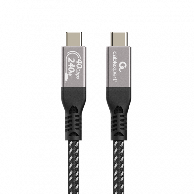 Cablexpert Premium USB4 Type-C charging and data cable, 40 Gbps, 240 W, 0.5 m CCBP-USB4-CMCM240-0.5M