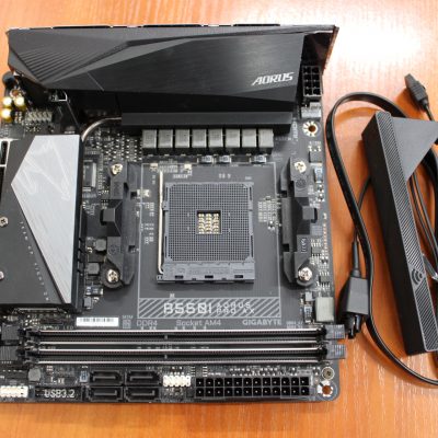 SALE OUT. Gigabyte B550I AORUS PRO AX 1.0 Processor family AMD Processor socket AM4 DDR4 DIMM Memory slots 2 Chipset AMD B Mini ITX USED, REFURBISHED, WITHOUT ACCESSORIES, ONLY BACK PANEL INCLUDED