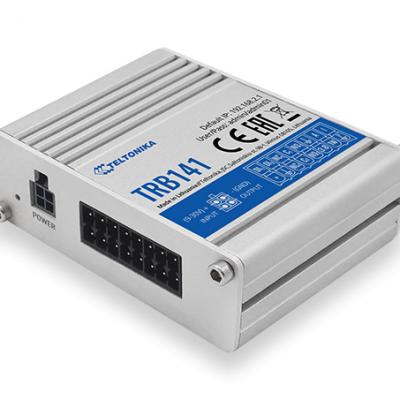LTE Gateway: No WiFi, 4G, Input/Output, Micro USB Teltonika LTE Gateway TRB141 No Wi-Fi Ethernet LAN (RJ-45) ports 0 Mesh Support No MU-MiMO No 2G/3G/4G Antenna type 1 x SMA for LTE 1 x Virtual network interface via micro USB