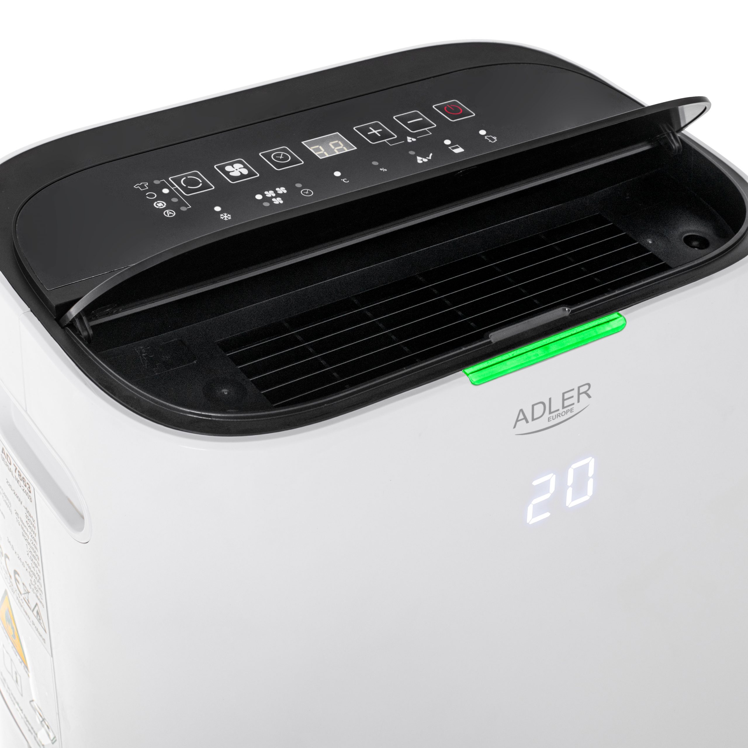 Adler 2-in1 Air Dehumidifier and Air purifier AD 7863 Power 420 W Suitable for rooms up to 140 m³ Water tank capacity 6.5 L White - Image 5