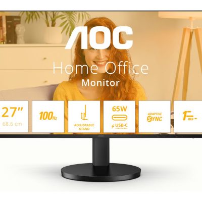 AOC Q27B3CF2 27 " IPS QHD 16:9 100 Hz 1 ms 2560 x 1440 pixels 350 cd/m² HDMI ports quantity 1 Black Warranty 36 month(s)