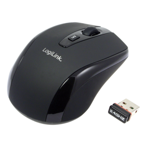 Logilink Maus optisch Funk 2.4 GHz wireless 2.4GH wireless mini mouse with autolink Black