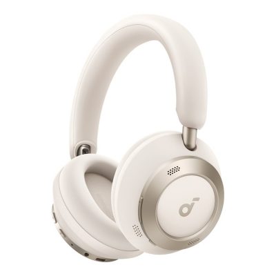 Anker Soundcore Foldable Headphones Space One Pro Bluetooth Over-ear Microphone Cream White Wireless