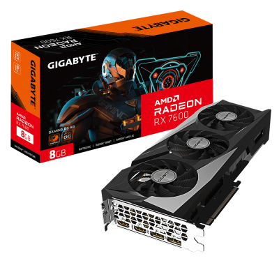 Gigabyte Radeon RX 7600 GAMING OC 8G AMD 8 GB Radeon RX 7600 GDDR6 HDMI ports quantity 2 PCI-E 4.0