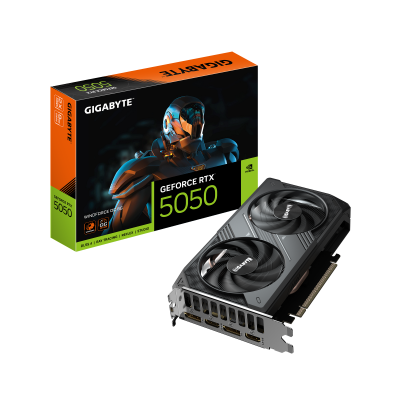 Gigabyte GeForce RTX 5050 WINDFORCE OC 8G NVIDIA 8 GB GeForce RTX 5050 GDDR6 HDMI ports quantity 2 PCI-E 5.0