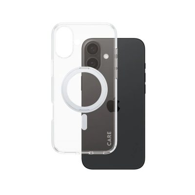CARE by PanzerGlass Case Feature Back protection Apple iPhone 16 Plus Recycled plastic Silver Kickstand & MagSafe