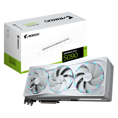 Gigabyte AORUS GeForce RTX 5090 STEALTH ICE 32G NVIDIA 32 GB GeForce RTX 5090 GDDR7 HDMI ports quantity 1 PCI-E 5.0