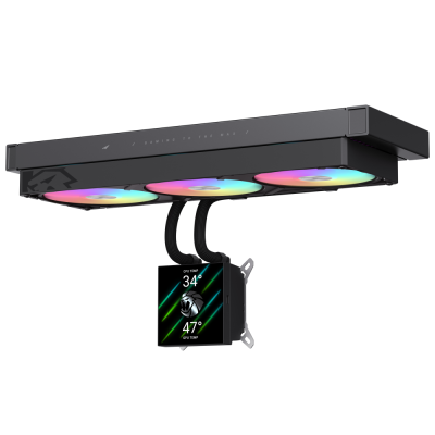 Gamemax CPU Liquid Cooler GLACIER 360 LCD BK Black