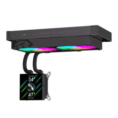 Gamemax CPU Liquid Cooler GLACIER 240 LCD BK Black