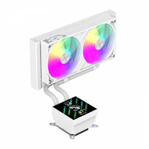Gamemax CPU Liquid Cooler GLACIER 240 LCD WH White