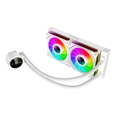 Gamemax CPU Liquid Cooler ICEBURG 240 DIGITAL WH White