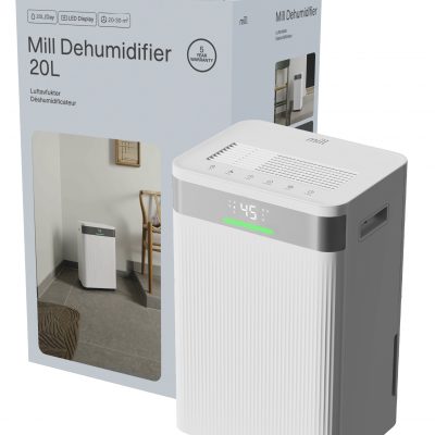 Mill Dehumidifier MDH20 Suitable for rooms up to 20-30 m² Water tank capacity 4 L White