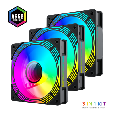 Gamemax Case Fan KF300R BK Black