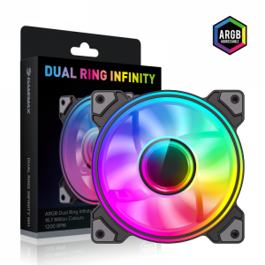 Gamemax Case Fan DUAL RING INFINITY BK Black