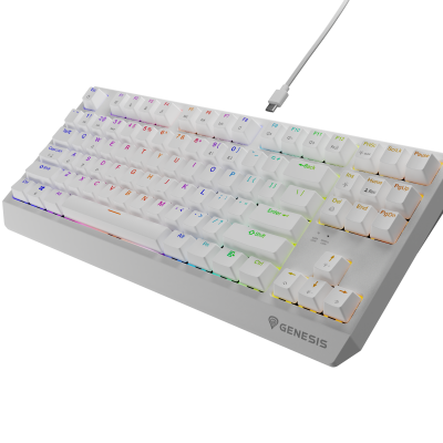 Genesis THOR 230 Mechanical Gaming Keyboard Wired US Outemu Brown White