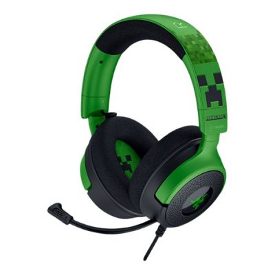 Razer Gaming Headset Kraken V4 X Wired Over-Ear Microphone Minecraft Edition