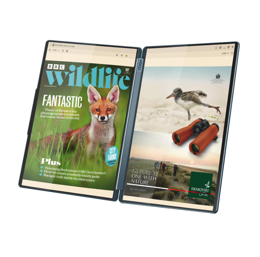 Lenovo Yoga Book 9 14IAH10 Intel Tidal Teal 2x14 " OLED Touchscreen 2.8K WQXGA+ 2880 x 1800 pixels Intel Core Ultra 7 255H 32 GB Soldered LPDDR5X Solid-state drive capacity 1000 GB Intel Arc 140T GPU Windows 11 Home 802.11be Bluetooth version 5.4 Keyboard language English Keyboard backlit Warranty 24 month(s) Battery warranty 12 month(s) - Image 5