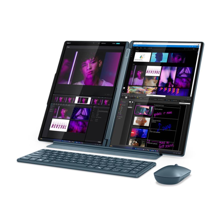 Lenovo Yoga Book 9 14IAH10 Intel Tidal Teal 2x14 " OLED Touchscreen 2.8K WQXGA+ 2880 x 1800 pixels Intel Core Ultra 7 255H 32 GB Soldered LPDDR5X Solid-state drive capacity 1000 GB Intel Arc 140T GPU Windows 11 Home 802.11be Bluetooth version 5.4 Keyboard language English Keyboard backlit Warranty 24 month(s) Battery warranty 12 month(s) - Image 6