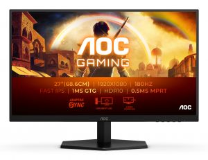 AOC 27G42E 27 " IPS FHD 16:9 180 Hz 1 ms 1920 x 1080 pixels 300 cd/m² HDMI ports quantity 1 Black