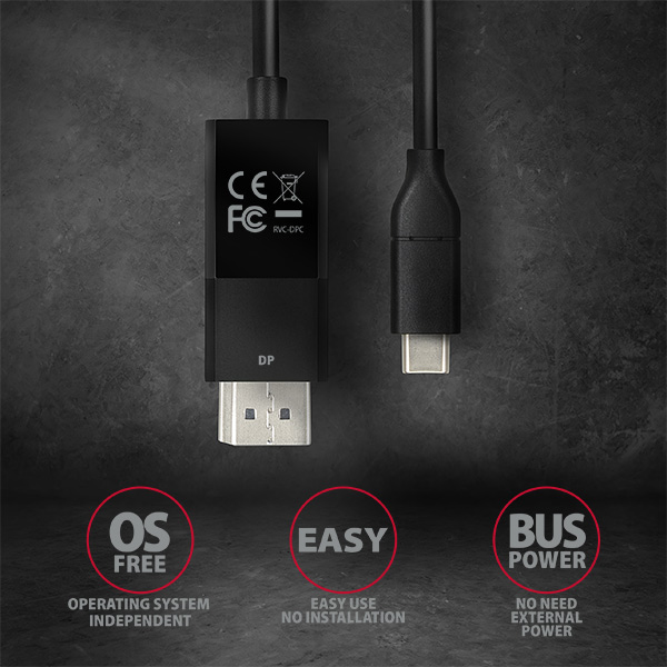CABLE USB-C TO DP 1.8M/RVC-DPC AXAGON - Image 5