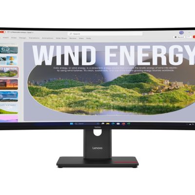 Lenovo ThinkVision T34WD-40 34 " VA 21:9 120 Hz 4 ms 3440 x 1440 pixels 300 cd/m² HDMI ports quantity 1 Eclipse black Warranty 36 month(s)