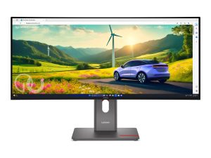 Lenovo ThinkVision P34WD-40 34 " IPS 21:9 120 Hz 4 ms 3440x1440 pixels 350 cd/m² HDMI ports quantity 1 Eclipse black Warranty 36 month(s)