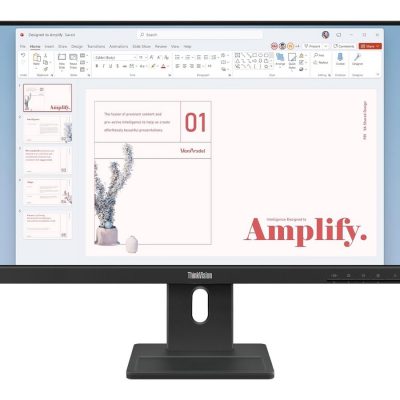 Lenovo ThinkVision E24-40 23.8 " IPS 16:9 100 Hz 4 ms 1920 x 1080 pixels 250 cd/m² HDMI ports quantity 1 Raven Black Warranty 36 month(s)