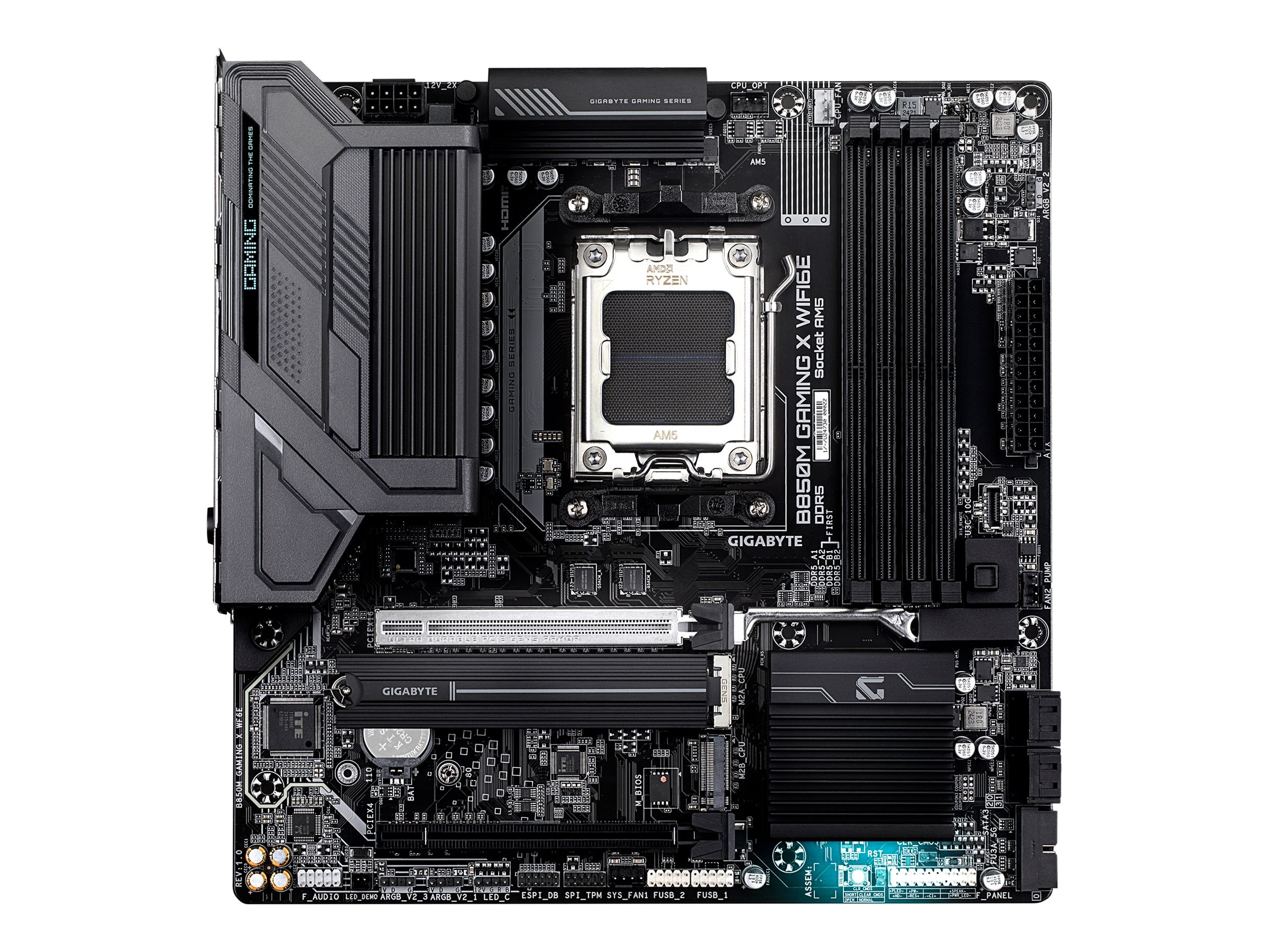 Gigabyte B850M GAMING X WIFI6E Processor family AMD Processor socket AM5 DDR5 SDRAM Supported hard disk drive interfaces M.2, SATA Number of SATA connectors 4 Micro ATX