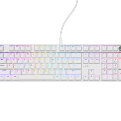 Genesis Thor 404 Mechanical Gaming Keyboard Wired US Gateron Yellow Pro White