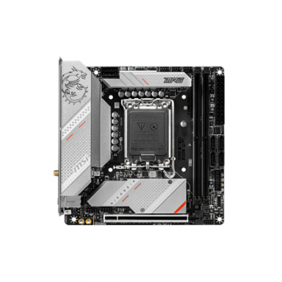 SALE OUT. MSI MPG B760I EDGE WIFI Processor family Intel Processor socket LGA1700 DDR5 DIMM Memory slots 2 Supported hard disk drive interfaces SATA, M.2 Number of SATA connectors 4 Chipset Intel B760 Mini-ITX REFURBISHED, WITHOUT ORIGINAL PACKAGING AND MANUAL