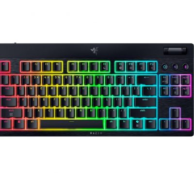 Razer BlackWidow V4 Low-Profile HyperSpeed Keyboard Wireless US Bluetooth Green Switches Black